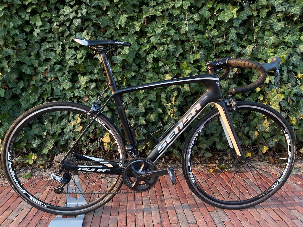 Sensa giulia g2 racefiets - maat 55 - carbon ultegra di2, Fietsen en Brommers, Fietsen | Racefietsen, Carbon, Zo goed als nieuw