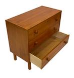 Vintage Ladekast Kastje Jaren 60 Teak Fineer Denemarken, Ophalen, Gebruikt, Eikenhout, Vintage Ladekast