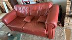 Leren 2 zits bank, Ophalen, Gebruikt, 150 tot 200 cm, Tweepersoons