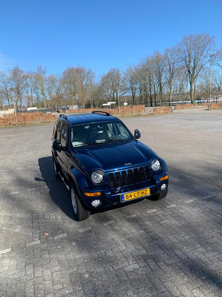 Jeep Cherokee 3.7 V6 AUT Limited Edition 2003 Blauw, Auto's, Automaat, Grijs, Particulier, Cherokee