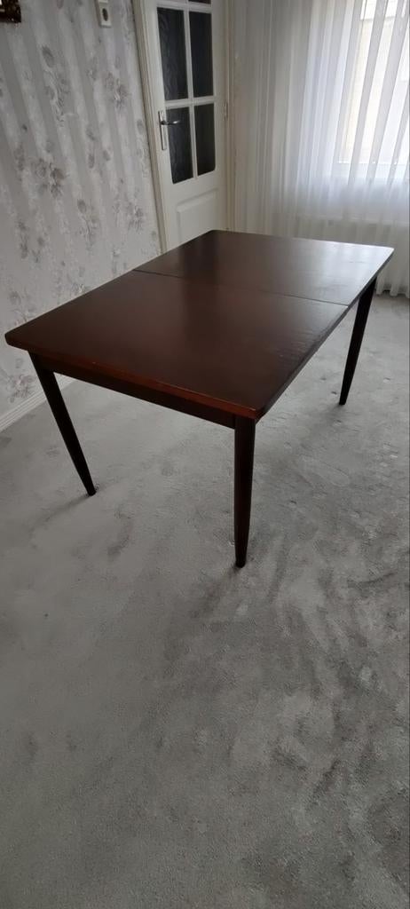 Uitschuifbare eettafel - Vintage houten tafel, Ophalen
