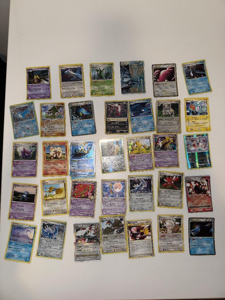 Pokemon kaarten - Holo, lvl X, Ophalen of Verzenden, Gebruikt, Meerdere kaarten