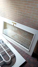 Stompe deur met geëtst glazen, Gebruikt, Binnendeur, Ophalen of Verzenden, 200 tot 215 cm