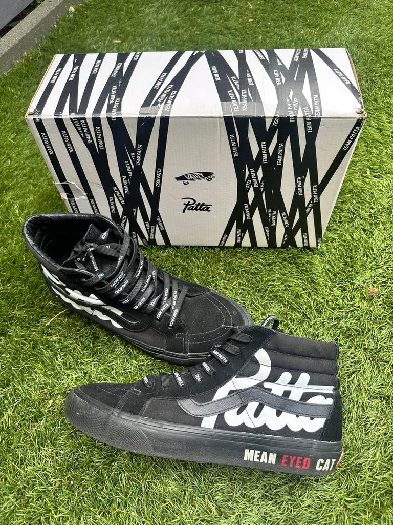 Patta Vans Sk8-Hi Reissue maat 44, Ophalen of Verzenden, Gedragen, Sportschoenen, Zwart