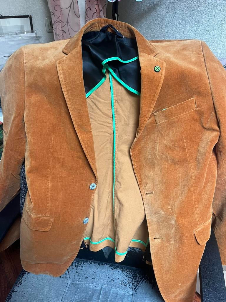 Oranje colbert jasje, mooi voor koningsdag, Ophalen of Verzenden, Zo goed als nieuw, Oranje of Koningsdag