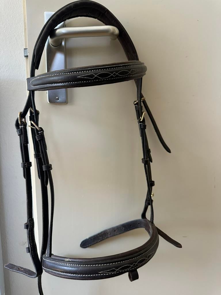 Bruin hoofdstel full, Dieren en Toebehoren, Ophalen of Verzenden, Zo goed als nieuw, Springen