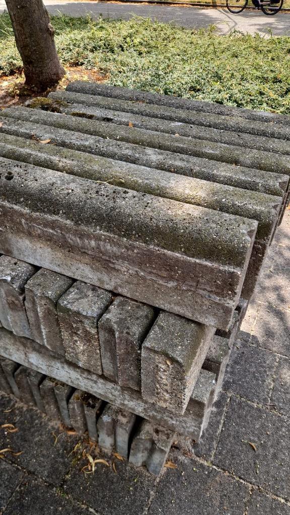 Gazonbanden 12x25 B16, Tuin en Terras, Tegels en Klinkers, Gebruikt, Overige typen, Beton, 10 m² of meer, Ophalen