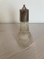 Vintage Glazen Waterkan met Zilveren Details, Antiek en Kunst, Antiek | Glas en Kristal, Ophalen of Verzenden