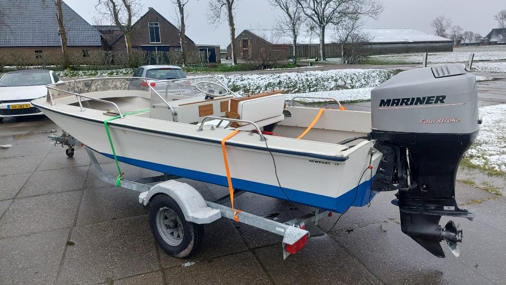 Boston Whaler 17 / Newport 17 met Mariner 90PK 4-Takt, Ophalen, Gebruikt, 70 tot 120 pk, 3 tot 6 meter