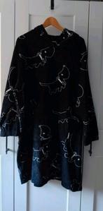 Takkie damesnachthemd fleece zwart, Ophalen of Verzenden, Nieuw, Maat 42/44 (L)