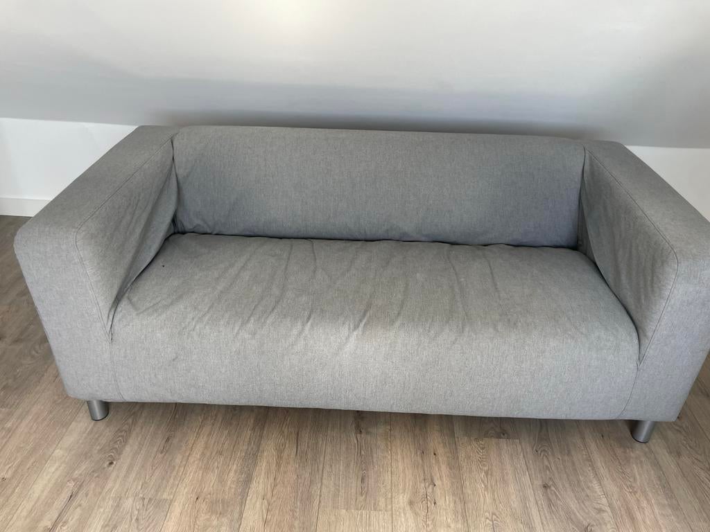 IKEA Klippan bank - Grijs, 2-zits, Ophalen, Gebruikt, 150 tot 200 cm, Tweepersoons