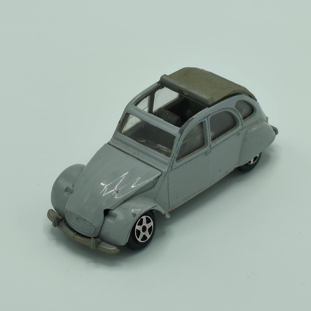 2CV6 zonder koplampjes Jet-car de Norev Grijs, Hobby en Vrije tijd, Modelauto's | 1:43, Ophalen of Verzenden, Gebruikt, Auto, Norev