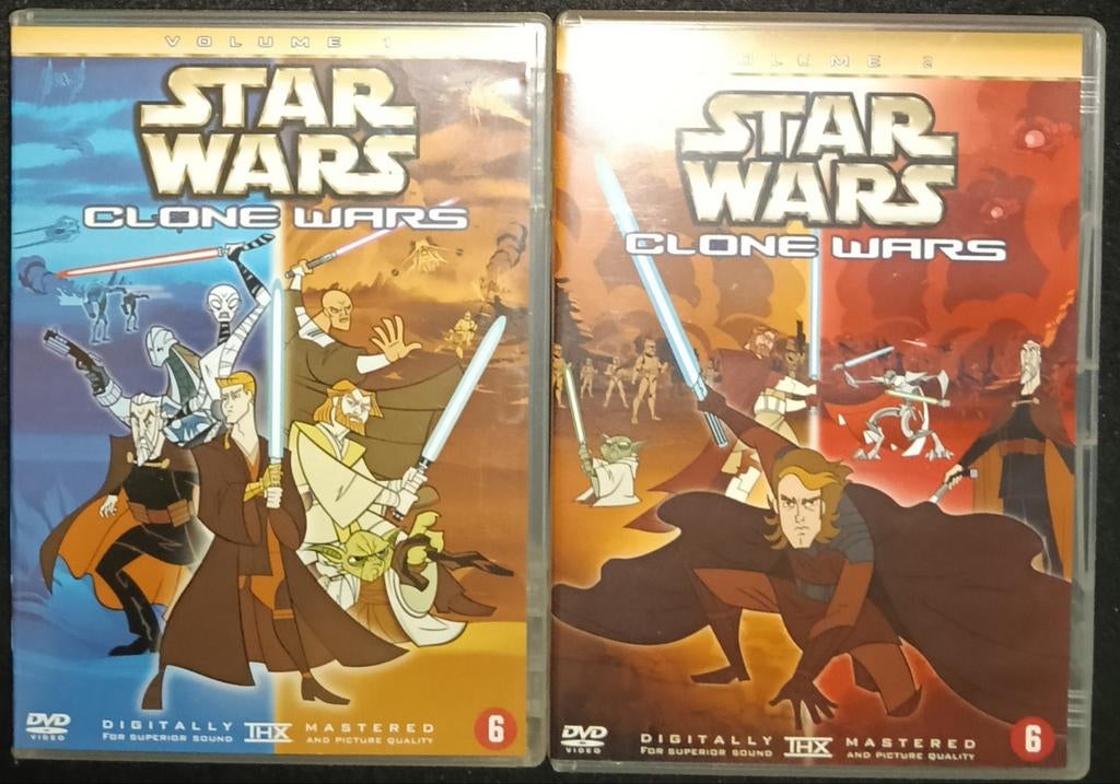 Star Wars Clone Wars 1 en 2, Cd's en Dvd's, Ophalen of Verzenden, Zo goed als nieuw, Amerikaans, Overige typen