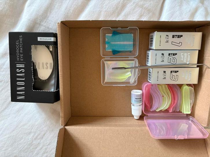 Lash Lift Set - Wimperlifting Kit met Nanolash Eye Patches, Sieraden, Tassen en Uiterlijk, Uiterlijk | Cosmetica en Make-up, Zo goed als nieuw