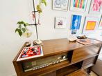Vintage radio meubel jaren '40 - werkend & decoratief, Audio, Tv en Foto, Radio's, Ophalen, Gebruikt, Radio