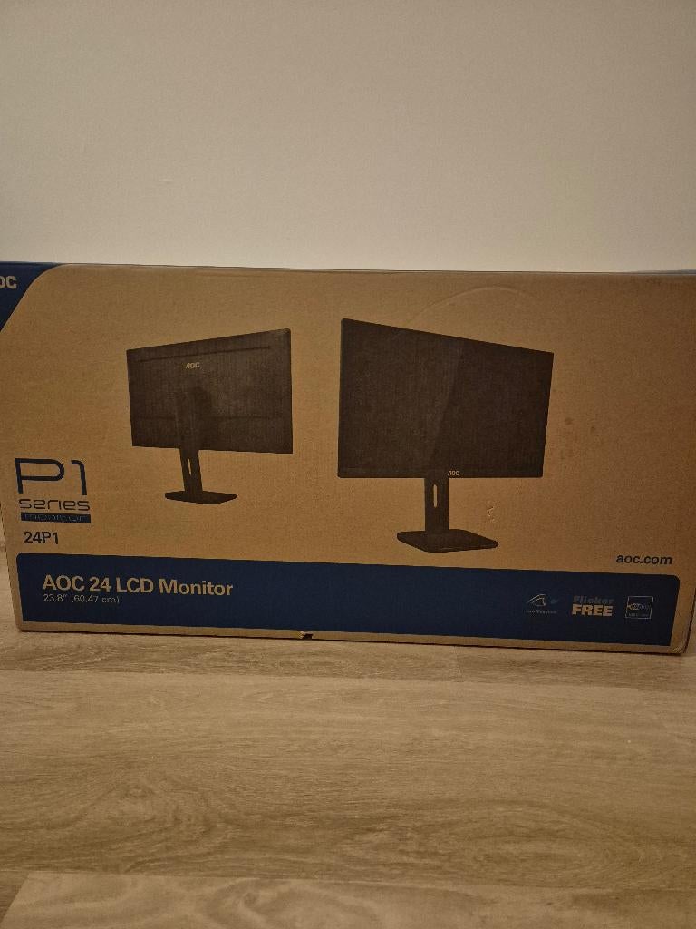 2x AOC Monitor 24", In hoogte verstelbaar, HDMI, AOC Gaming, Nieuw