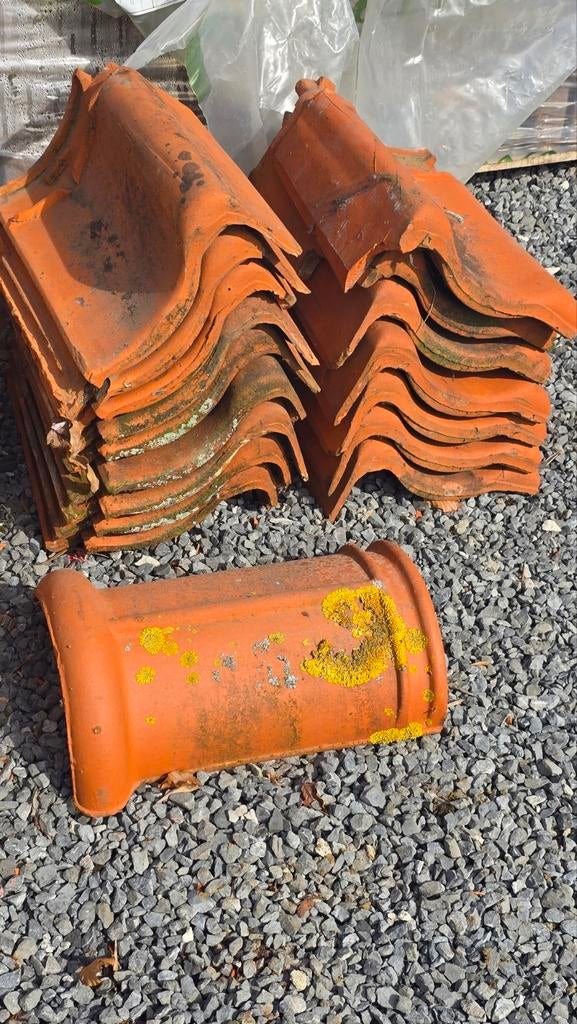 Gevelpannen nokvorst VHV, Gebruikt, Steen of Klei, Ophalen of Verzenden, 15 m² of meer