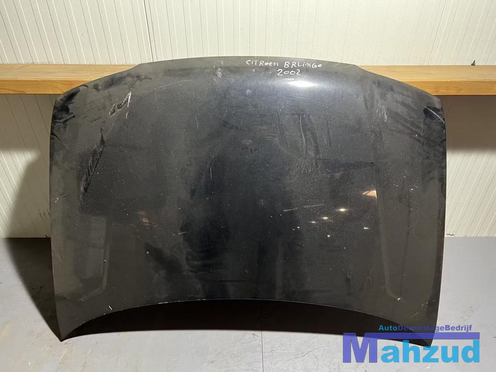 PEUGEOT PARTNER berlingo zwart motorkap 1998-2006, Gebruikt, Citroën, Stellantis N.V., Ophalen of Verzenden