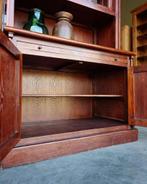 Hoge notariskast | Servieskast - Engels kantoor #2724, Antiek en Kunst, Ophalen of Verzenden