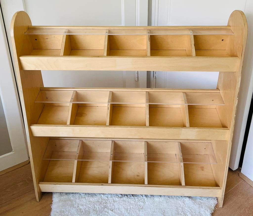 Vintage vakkenkast winkeltje kraampje Rolf schoolkast, Ophalen, 50 tot 70 cm, 105 cm of meer, 100 cm of meer