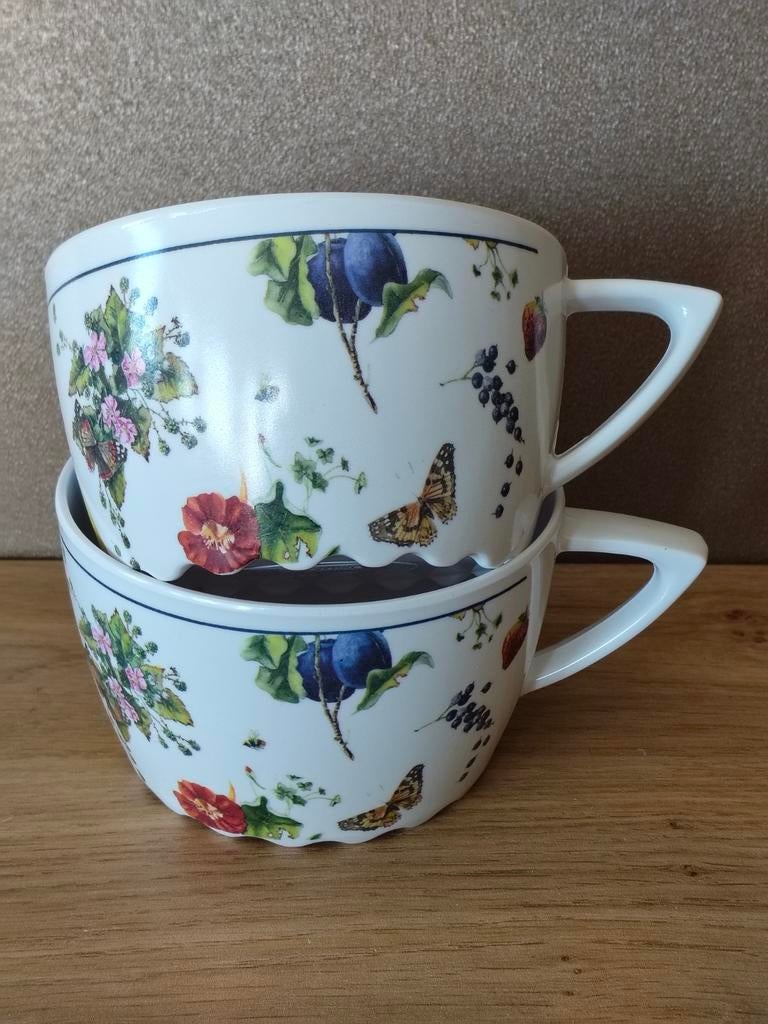 MEPAL ROSTI MELAMINE KOMMEN MET FRUIT DECORATIE*JANNEKE, Huis en Inrichting, Keuken | Servies, Overige materialen, Verzenden, Zo goed als nieuw