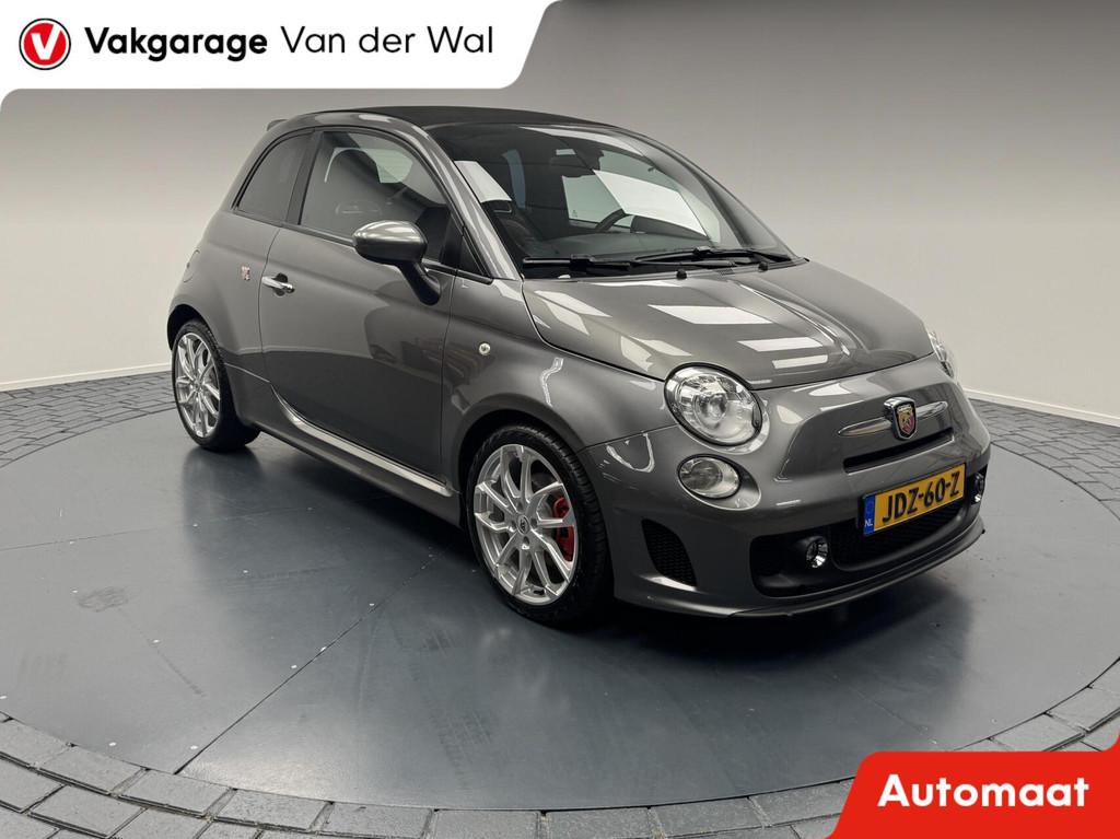 Fiat 500C 1.4-16V 140PK Abarth Cabriolet Automaat-Carplay-Cl, Auto's, Fiat, Euro 5, Gebruikt, Huisgarantie, 4 cilinders