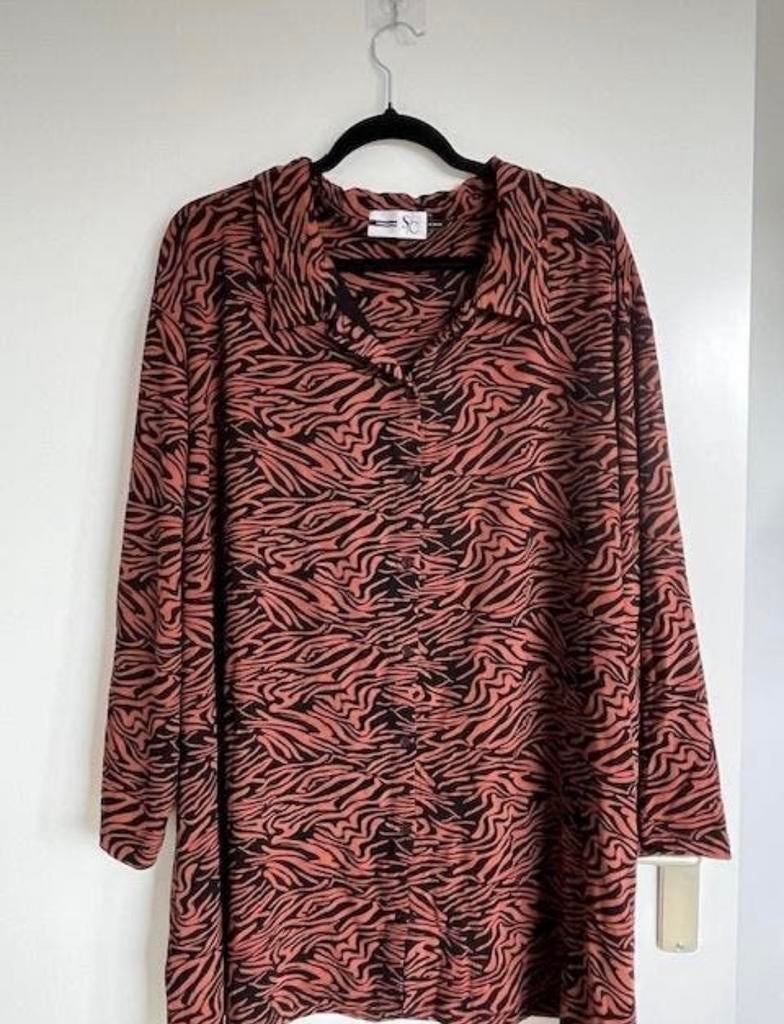 Dames zachte lange blouse - maat 54 /56, Kleding | Dames, Grote Maten, Ophalen of Verzenden, Zo goed als nieuw, Overige kleuren