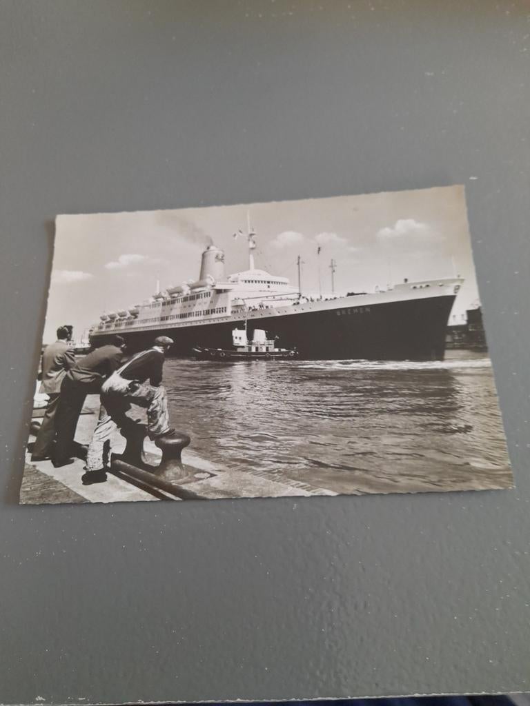 Flaggschiff T S "Bremen", Ophalen of Verzenden, Zo goed als nieuw, Kaart, Foto of Prent