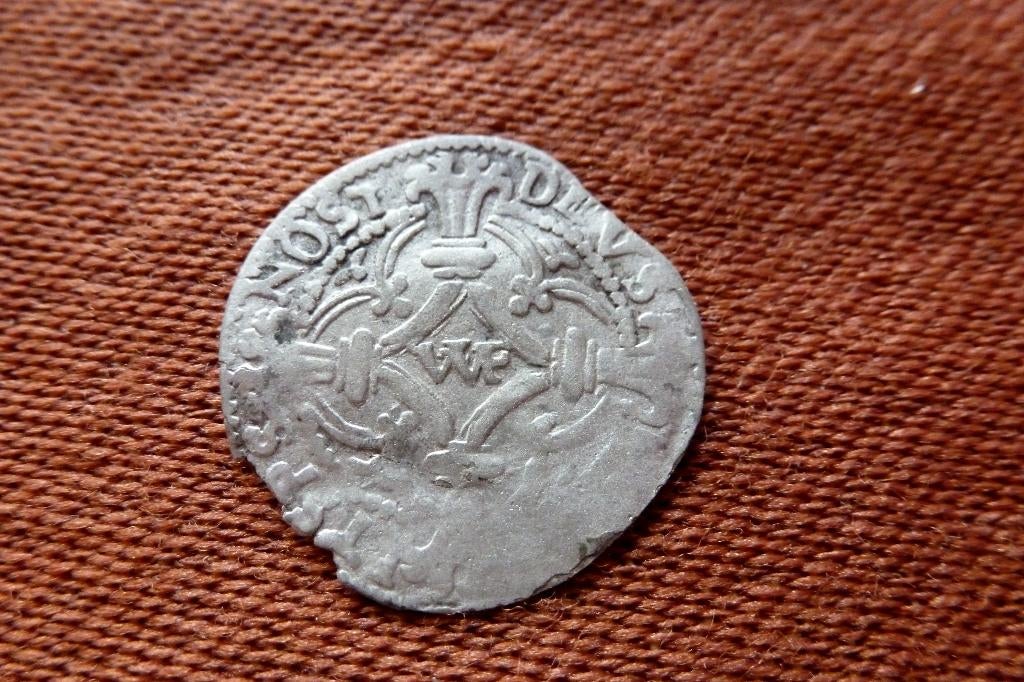 Zeldzame Stuiver van WEST FRIESLAND eind 16e Ew; bodemvondst, Vóór koninkrijk, Zilver, Losse munt, Overige waardes