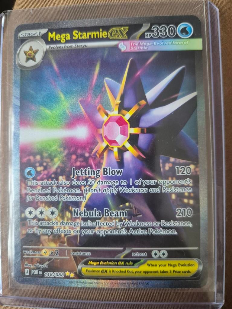 Starmie pokemon kaart., Ophalen of Verzenden, Nieuw, Losse kaart