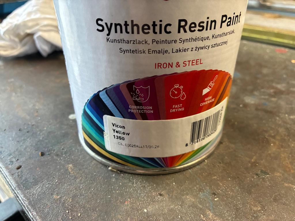 Verf Vicon geel, Doe-het-zelf en Verbouw, Minder dan 5 liter, Ophalen of Verzenden, Nieuw, Geel