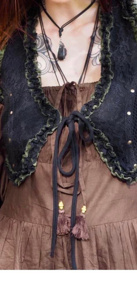 The two sisters Aradia vest zwart, L/XL, Ophalen of Verzenden, Gedragen