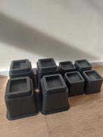 Stevige bedverhogers - set van 8, Overige materialen, Gebruikt, Eenpersoons, Zwart