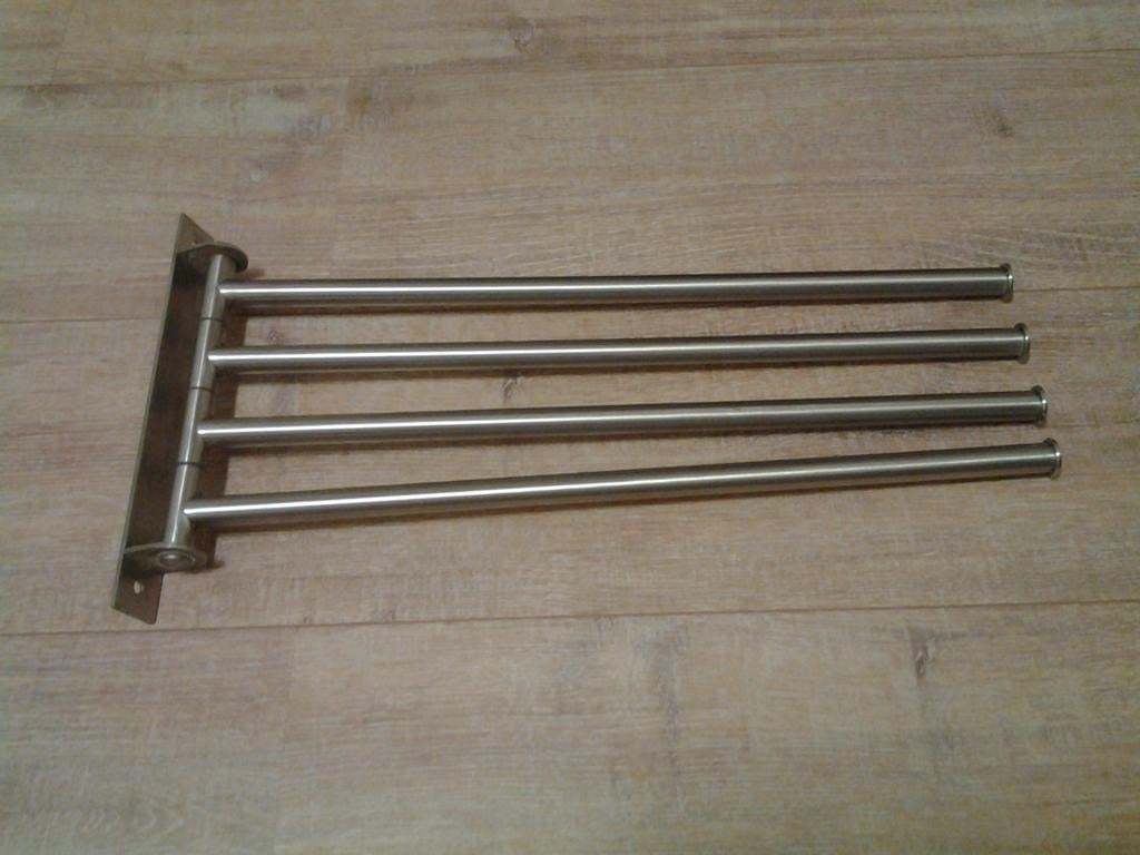 Handdoek stangenBadmengkraan, douchekopGrôhe,flexibele slang, Ophalen of Verzenden, Gebruikt, Wit, Handdoekenrek