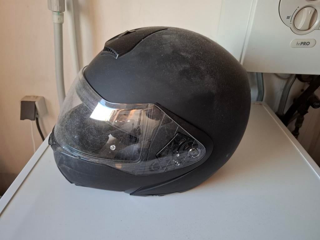 Systeemhelm motor helm zwart maat L motorhelm 59 60 cm, Ophalen of Verzenden, Zo goed als nieuw, Large, Crivit