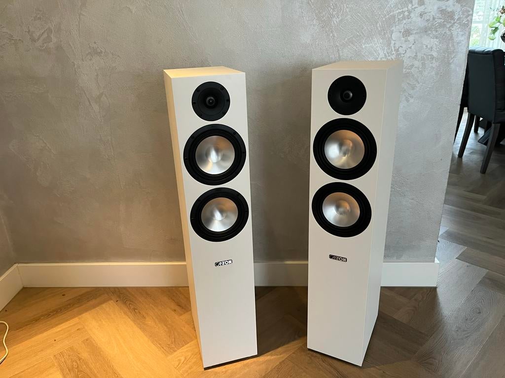 Canton GLE 476.2 Front Speakers - Wit, Overige merken, Ophalen of Verzenden, Zo goed als nieuw, 120 watt of meer