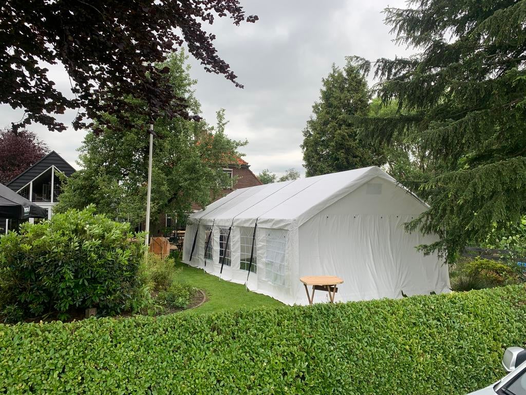Huur Partytent, partytent huren, huur tent 5x10, Ophalen of Verzenden, Zo goed als nieuw, 5 tot 8 meter