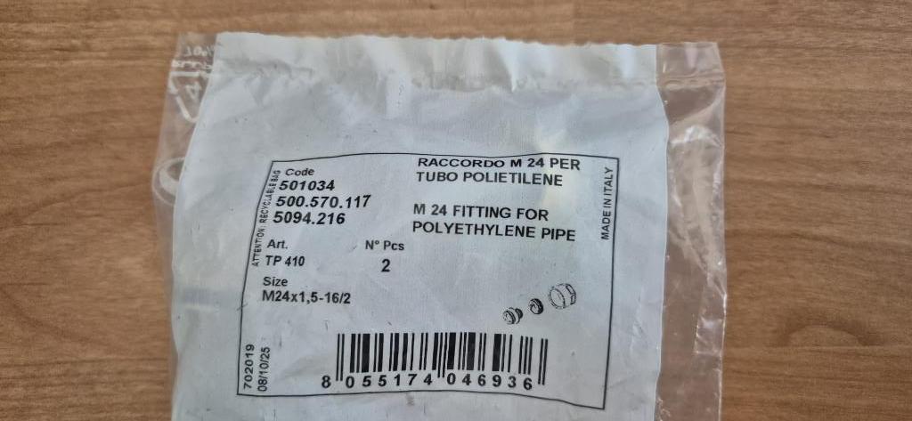 Alupex en Polyethyleen cv koppelingen M24, Doe-het-zelf en Verbouw, Verwarming en Radiatoren, Minder dan 30 cm, Overige typen