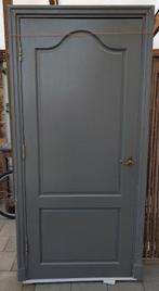 Massief eikenhouten binnendeur met kozijn, Ophalen, Gebruikt, 80 tot 100 cm, Binnendeur