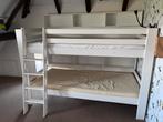 Degelijk wit stapelbed met opbergruimte/ boekenkastjes, Ophalen, Gebruikt, Stapelbed
