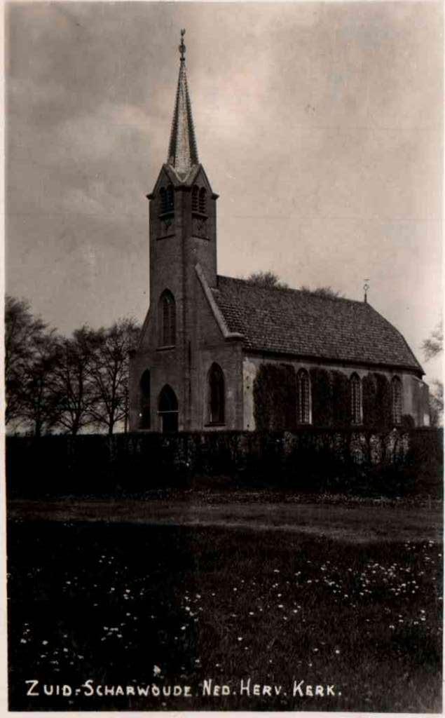 Zuid Scharwoude Ned.Herv.Kerk fotokaart, Verzenden, 1920 tot 1940, Gelopen, Noord-Holland