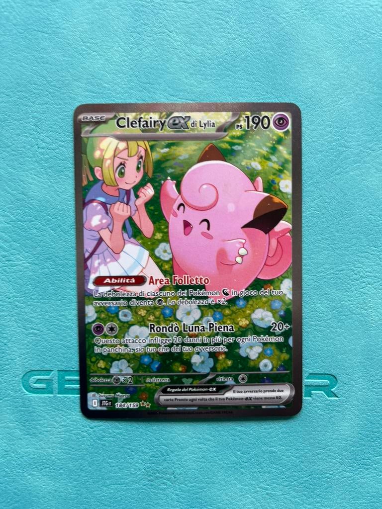 Clefairy EX di lylia #184 (italiaans), Hobby en Vrije tijd, Verzamelkaartspellen | Pokémon, Ophalen of Verzenden, Zo goed als nieuw