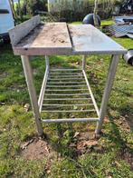 RVS Werktafel uit slagerij - Robuust en Hygiënisch 120x71, Ophalen of Verzenden, Gebruikt, 120 tot 170 cm