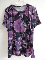 T-shirt paars bloemen, Paars, Maat 42/44 (L), Ophalen of Verzenden, Zo goed als nieuw