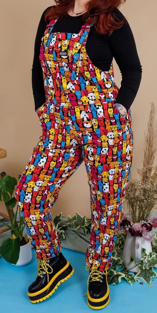 Vrolijke Finding Fox Dog Print Tuinbroek - Zo goed als nieuw, Kleding | Dames, Ophalen of Verzenden, Zo goed als nieuw