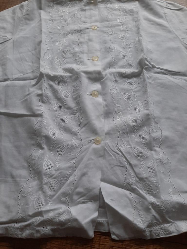 Wit net blousje, Antiek en Kunst, Antiek | Kleding en Accessoires, Ophalen