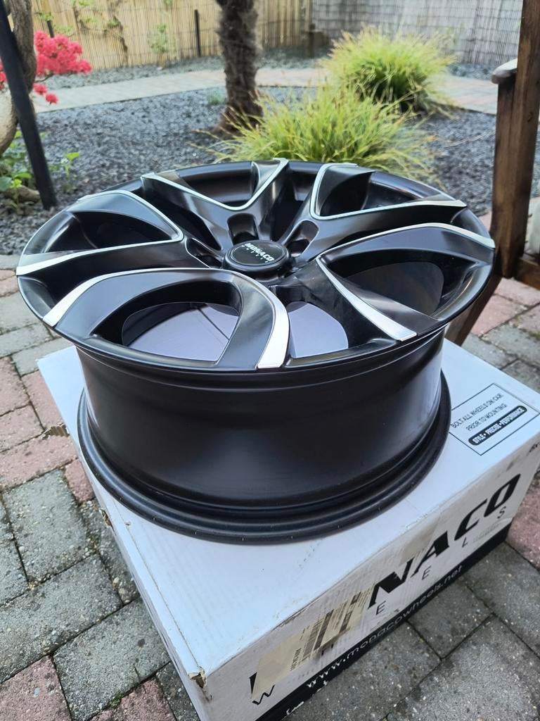 Monaco Beau Rivage Matt Zwart 8x18 Velgen (4 stuks), Ophalen, Gebruikt