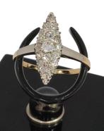 Prinsessen ring 16 diamanten 18k goud dames briljant luxe, Verzenden, Goud, Ring, Met edelsteen