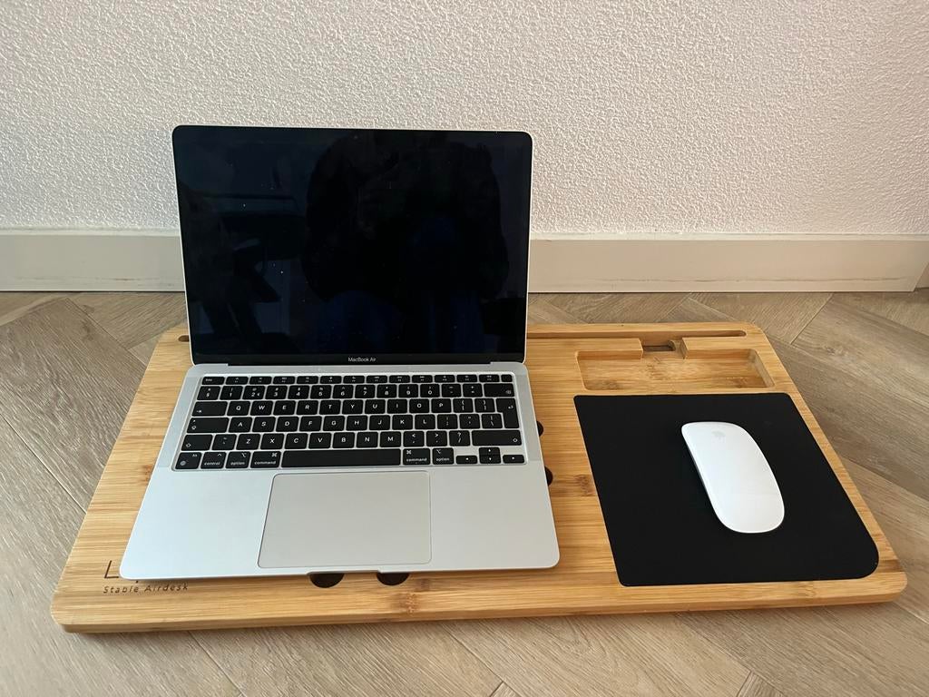 Laptop standaard van bamboe, Ophalen, Zo goed als nieuw