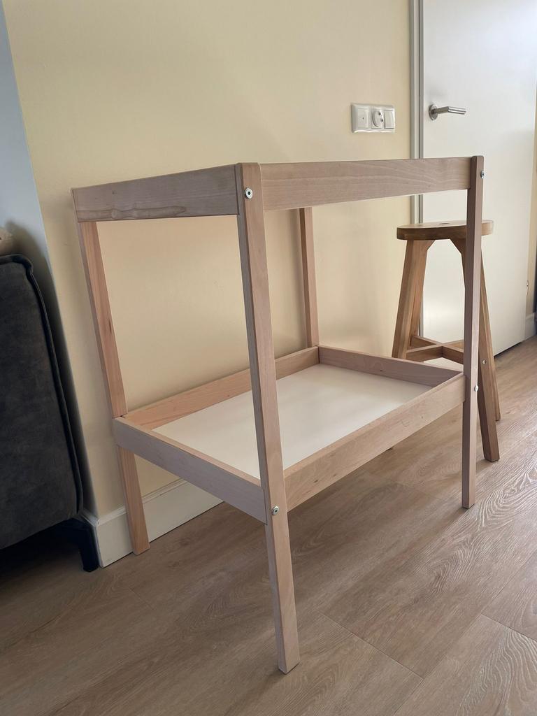Verschoontafel - SNIGLAR Commode, beuken/wit, 72x53 cm, Kinderen en Baby's, Kinderkamer | Commodes en Kasten, Ophalen, Zo goed als nieuw